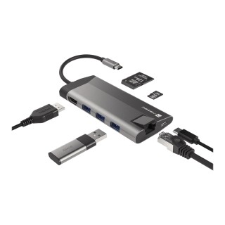 Natec USB-C Multiport Adapter | NMP-1690 | 0.15 m | Grey | USB Type-C