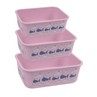 Stoneline | Awave Set of storage box | 21940 | Storage box | Capacity  L | 3 pc(s) | Dishwasher proof | Rose