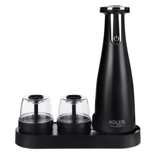 Adler | Electric Salt and pepper grinder | AD 4449b | Grinder | 7 W | Housing material ABS plastic | Lithium | Mills with ceramic querns; Charging light; Auto power off after: 3 minutes; Fully charged for 120 minutes of continuous use; Char