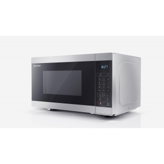 Sharp | YC-MG81E-S | Microwave Oven with Grill | Free standing | 900 W | Grill | Silver