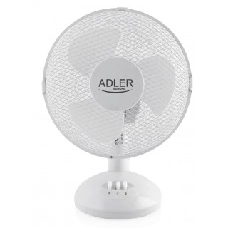 Adler | AD 7302 | Desk Fan | White | Diameter 23 cm | Number of speeds 2 | Oscillation | 60 W | No
