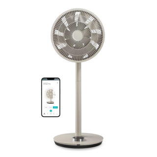Duux | Fan | Whisper Flex Smart | Stand Fan | Greige | Diameter 34 cm | Number of speeds 26 | Oscillation | Yes