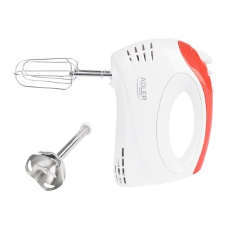 Adler | Mixer | AD 4212 | Hand Mixer | 300 W | Number of speeds 5 | Turbo mode | White