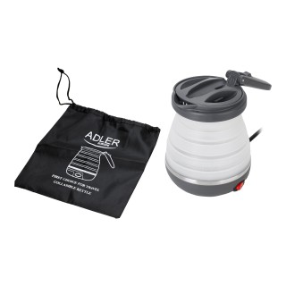 Adler | Travel kettle | AD 1279 | Electric | 750 W | 0.6 L | Silicon | White