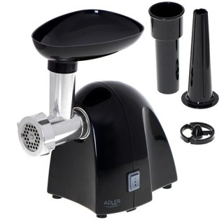 Adler | Meat mincer | AD 4811 | Black | 600 W | Number of speeds 1 | Throughput (kg/min) 1.8 | 3 replaceable sieves: 3mm for grinding poppies and preparing meat and vegetable stuffing; 5mm for meatballs