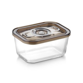 Caso Glass Vacuum Container with Plastic Lid | VacuBoxx Eco M | Transparent