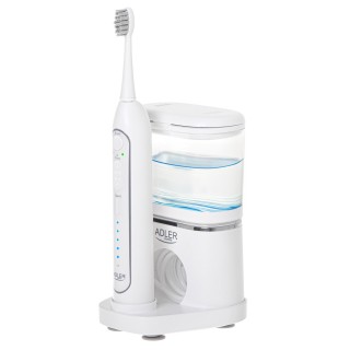 Adler | 2-in-1 Water Flossing Sonic Brush | AD 2180w | Rechargeable | For adults | Number of brush heads included 2 | Number of teeth brushing modes 1 | White