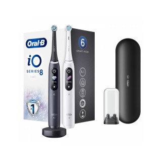 Oral-B | Electric Toothbrush | iO8 Series Duo | Rechargeable | For adults | ml | Number of heads | Number of brush heads included 2 | Number of teeth brushing modes 6 | Black Onyx/White