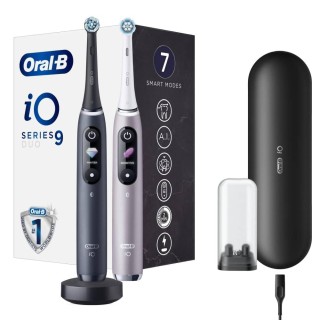 Oral-B | Electric Toothbrush | iO 9 Series Duo | Rechargeable | For adults | ml | Number of heads | Number of brush heads included 2 | Number of teeth brushing modes 7 | Black Onyx/Rose