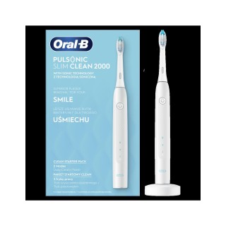 Oral-B | Electric Toothbrush | Pulsonic 2000 | Rechargeable | For adults | Number of brush heads included 1 | Number of teeth brushing modes 2 | Sonic technology | White