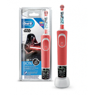 Oral-B | Electric Toothbrush | Vitality 100 Starwars | Rechargeable | For kids | Number of brush heads included 1 | Number of teeth brushing modes 1 | Red
