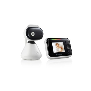 Motorola | Video Baby Monitor | PIP1200 2.8" | 2.8" diagonal color screen; 2.4GHz FHSS wireless technology for in-home viewing; Digital zoom; Secure and private connection; LED sound level indicator; Two-way talk; Room temperature monitorin