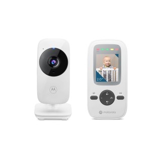 Motorola | Video Baby Monitor | VM481 2.0" | 2.0" diagonal color screen; LED sound level indicator; Infrared night vision; 2.4GHz FHSS wireless technology for in-home viewing; Digital zoom; High sensitivity microphone; Rechargeable parent u