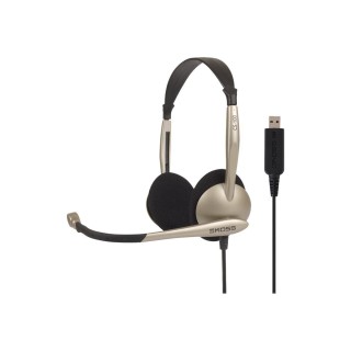 Koss | CS100USB | Headphones | Wired | On-Ear | Microphone | Noise canceling | Gold