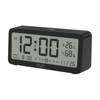Adler | Alarm Clock | AD 1195b | Alarm function | W | Black