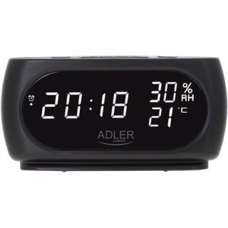 Adler | Clock with Thermometer | AD 1186 | Black
