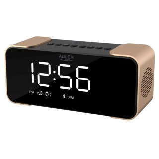 Adler | Wireless alarm clock with radio | AD 1190 | Alarm function | W | AUX in | Copper/Black