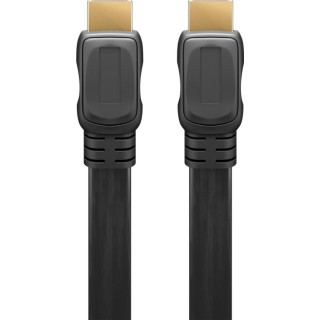 Goobay | Black | HDMI male (type A) | HDMI (type A) | High Speed HDMI Flat Cable with Ethernet | HDMI to HDMI | 2 m