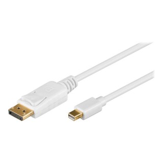 Goobay | White | Mini DisplayPort plug | DisplayPort plug | Mini DisplayPort adapter cable 1.2 | 1 m | Gold-Plated connectors
