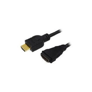 Logilink | Black | HDMI Type A Female | HDMI Type A Male | HDMI Cable Type A Male - HDMI Type A Female | HDMI to HDMI | 2 m