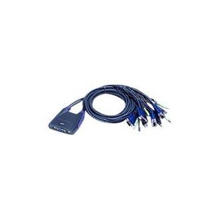 Aten 4-Port USB VGA/Audio Cable KVM Switch | Aten | 4-Port USB VGA/Audio Cable KVM Switch (0.9m