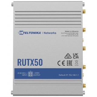 INDUSTRIAL 5G ROUTER | RUTX50 | 802.11ac | 867 Mbit/s | 10/100/1000 Mbps Mbit/s | Ethernet LAN (RJ-45) ports 5 | Mesh Support Yes | MU-MiMO Yes | 5G | Antenna type Internal