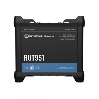 Industrial Cellular router | RUT951 | 802.11n | Mbit/s | 10/100 Mbit/s | Ethernet LAN (RJ-45) ports 4 | Mesh Support No | MU-MiMO No | 2G/3G/4G | Antenna type 	2 x SMA for LTE