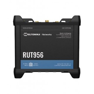 Industrial Router | RUT956 | 802.11n | Mbit/s | 10/100 Mbit/s | Ethernet LAN (RJ-45) ports 4 | Mesh Support No | MU-MiMO No | 2G/3G/4G | Antenna type 	2 x SMA for LTE