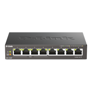 D-Link | 8-Port Gigabit PoE Switch (4xPoE) | DGS-1008P | Unmanaged | Desktop | Power supply type External