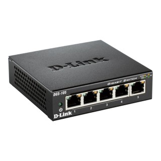 D-Link | Ethernet Switch | DGS-105/E | Unmanaged | Desktop | 10/100 Mbps (RJ-45) ports quantity | 1 Gbps (RJ-45) ports quantity 5 | SFP ports quantity | PoE ports quantity | PoE+ ports quantity | Power supply type | 60 month(s)