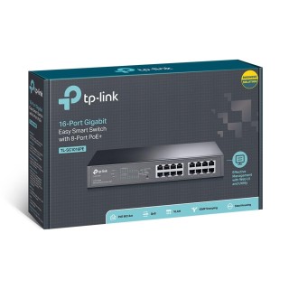 TP-LINK | Switch | TL-SG1016PE | Web Managed | Desktop/Rackmountable | 1 Gbps (RJ-45) ports quantity 16 | PoE ports quantity | PoE+ ports quantity 8 | Power supply type | 36 month(s)