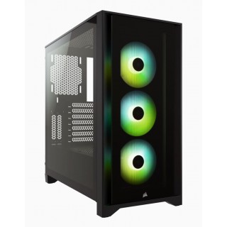 Corsair | Tempered Glass Mid-Tower ATX Case | iCUE 4000X RGB | Side window | Black | Mid-Tower | Power supply included No | ATX