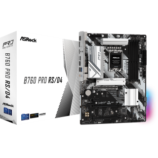 ASRock | B760 PRO RS/D4 | Processor family Intel | Processor socket  LGA1700 | DDR4 DIMM | Memory slots 4 | Supported hard disk drive interfaces SATA