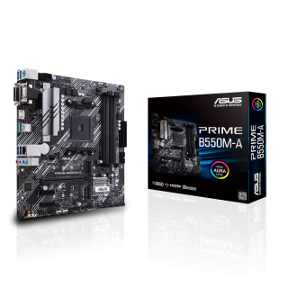 Asus | PRIME B550M-A | Processor family AMD | Processor socket AM4 | DDR4 | Memory slots 4 | Supported hard disk drive interfaces M.2