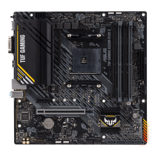 Asus | TUF GAMING A520M-PLUS II | Processor family AMD | Processor socket AM4 | DDR4 DIMM | Memory slots 4 | Supported hard disk drive interfaces 	SATA