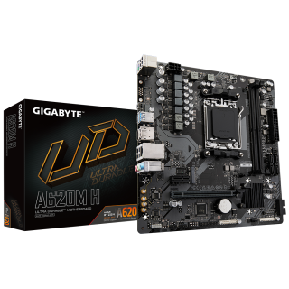 Gigabyte | A620M H 1.0 M/B | Processor family AMD | Processor socket AM5 | DDR5 DIMM | Memory slots 2 | Supported hard disk drive interfaces 	SATA