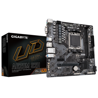 Gigabyte | A620M S2H 1.0 M/B | Processor family AMD | Processor socket AM5 | DDR5 DIMM | Memory slots 2 | Supported hard disk drive interfaces 	SATA