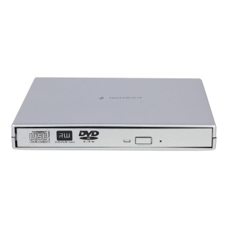 Gembird | External USB DVD Drive | DVD-USB-02-SV | Interface USB 2.0 | DVD±RW (±R DL) / DVD-RAM | CD read speed 24 x | CD write speed 24 x | Silver