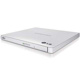 H.L Data Storage | Ultra Slim Portable DVD-Writer | GP57EW40 | Interface USB 2.0 | DVD±R/RW | CD read speed 24 x | CD write speed 24 x | White | Desktop/Notebook