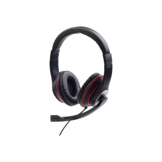 Gembird | Stereo headset | MHS-03-BKRD | Built-in microphone | On-Ear | 3.5 mm