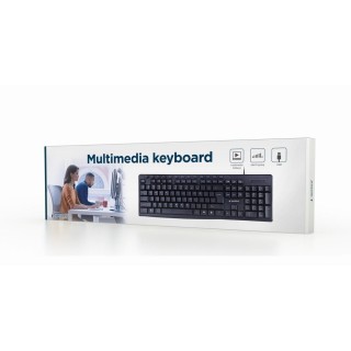 Gembird | Multimedia Keyboard | KB-UM-107 | Multimedia | Wired | US | Black