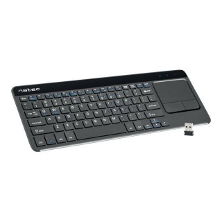Natec | Keyboard | NKL-0968 Turbo Slim | Keyboard with Trackpad | Wireless | US | Black | USB Type-A | 400 g