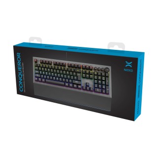 NOXO | Conqueror | Gaming keyboard | Mechanical | EN/RU | Black | Wired | m | 1190 g | Blue Switches