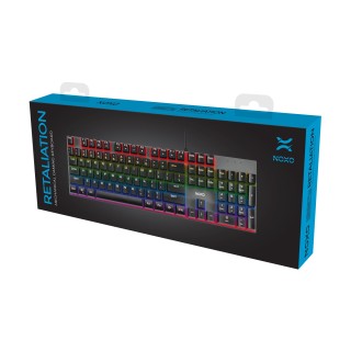 NOXO | Retaliation | Black | Gaming keyboard | Wired | Mechanical | EN/RU | 650 g | Blue Switches