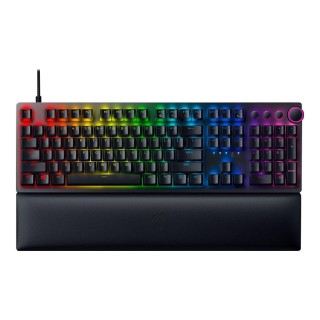 Razer | Huntsman V2 Optical Gaming Keyboard | Gaming keyboard | RGB LED light | US | Wired | Black | Numeric keypad | Clicky Purple Switch