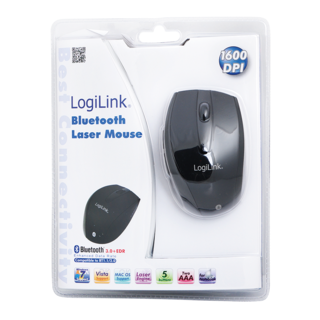 Logilink | Maus Laser Bluetooth mit 5 Tasten | Bluetooth Laser Mouse; | wireless | Black