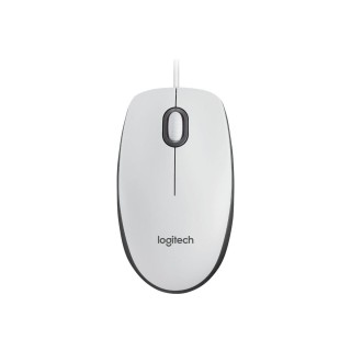 Logitech | Mouse | M100 | Wired | USB-A | White