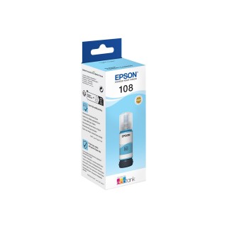 Epson 108 EcoTank | Ink Bottle | Light Cyan