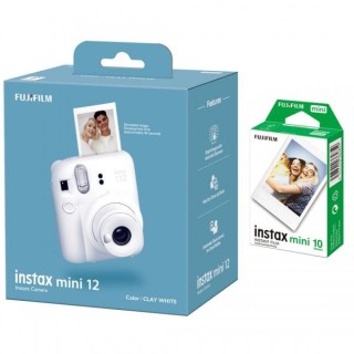 Fujifilm | Instax Mini 12 Camera + Instax Mini Glossy (10pl) | MP | Caly White | x | 800