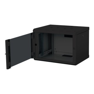 Digitus | Wall Mounting Cabinet | DN-19 07-U-SW | Black | IP protection class: IP20; Front door: Glass door